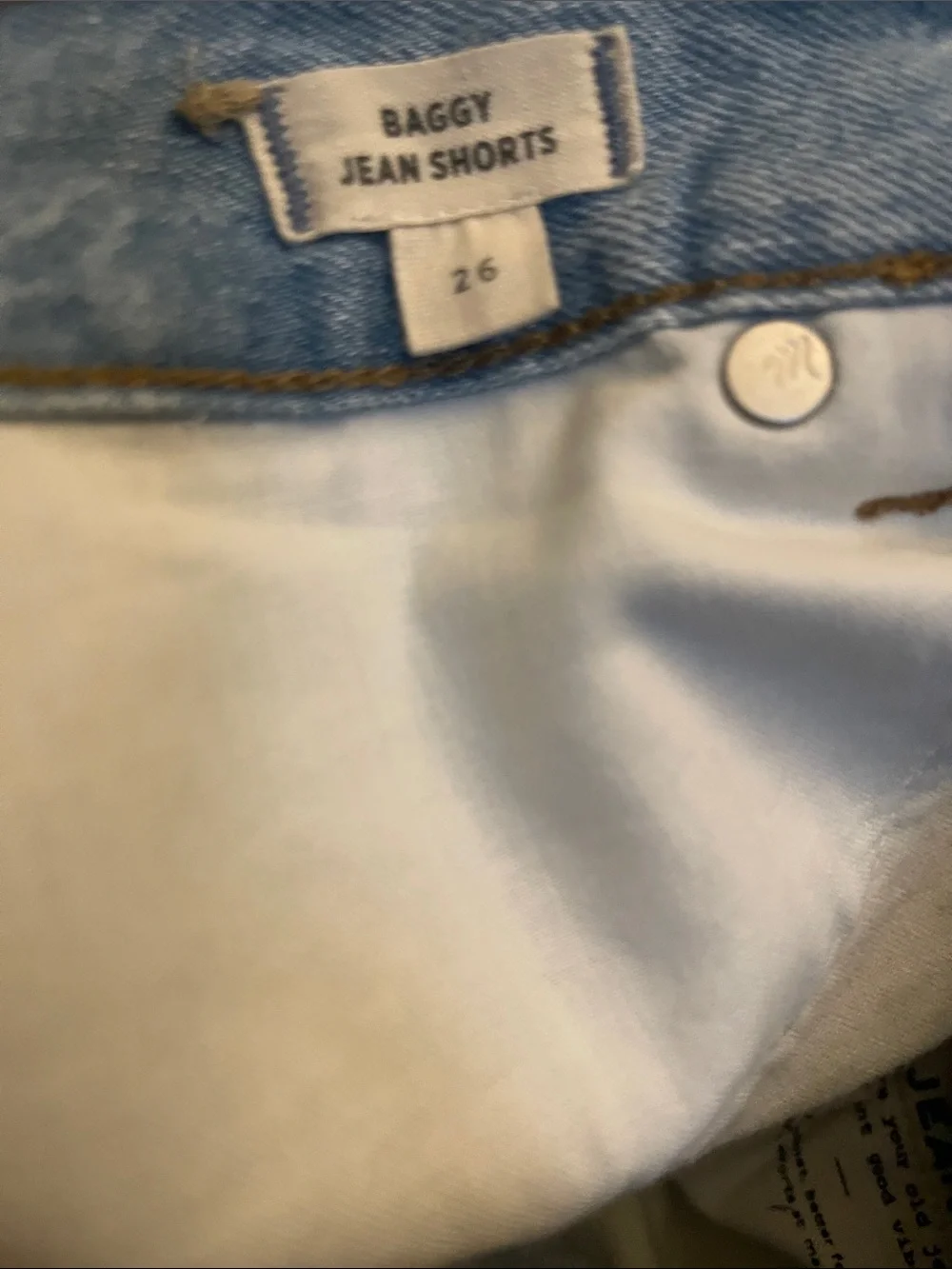 Madewell Women’s Baggy Jean Shorts in Bessmund Wash Size 26 NWOT